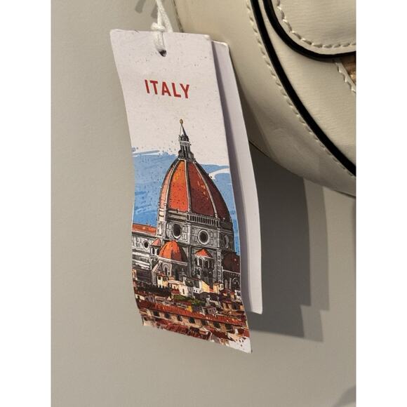 Cheval Firenze Crossbody Purse Straw Leather White NWT Cruise Vacation Old Money - Picture 7 of 15